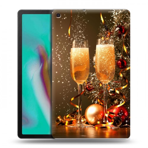 Дизайнерский силиконовый чехол для Samsung Galaxy Tab A 10.1 (2019) Новогодние бокалы