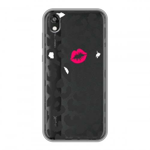 Полупрозрачный дизайнерский пластиковый чехол для Huawei Honor 8s Прозрачные поцелуи
