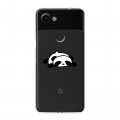 Полупрозрачный дизайнерский пластиковый чехол для Google Pixel 3a Прозрачные панды - смайлики