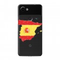 Полупрозрачный дизайнерский пластиковый чехол для Google Pixel 3a флаг Испании