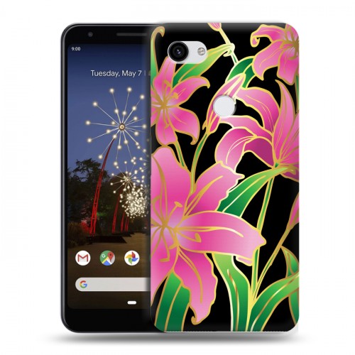 Дизайнерский пластиковый чехол для Google Pixel 3a XL Люксовые цветы