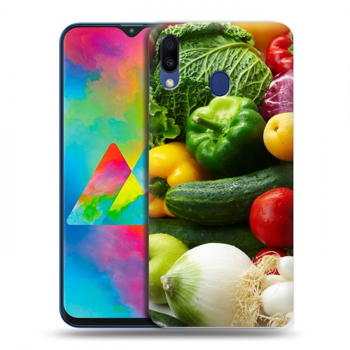 Дизайнерский пластиковый чехол для Samsung Galaxy M20 Овощи