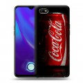 Дизайнерский силиконовый с усиленными углами чехол для OPPO A1k Coca-cola