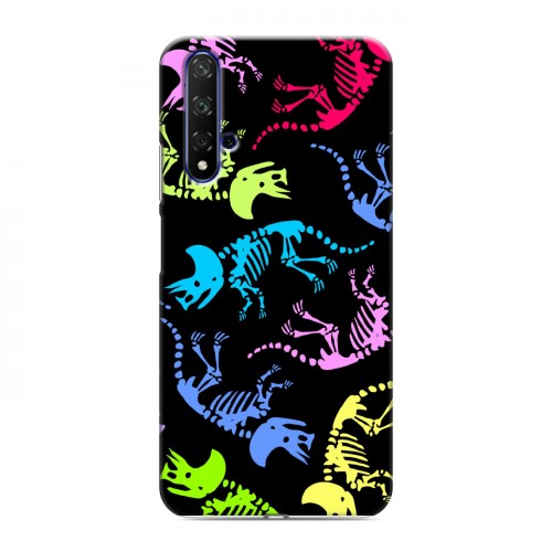 Дизайнерский силиконовый чехол для Huawei Honor 20 Узоры динозавров
