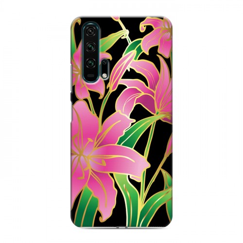 Дизайнерский силиконовый чехол для Huawei Honor 20 Pro Люксовые цветы