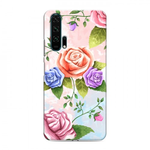 Дизайнерский силиконовый чехол для Huawei Honor 20 Pro Романтик цветы