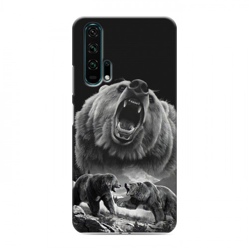 Дизайнерский силиконовый чехол для Huawei Honor 20 Pro Схватка медведей