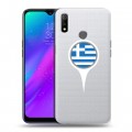 Полупрозрачный дизайнерский пластиковый чехол для Realme 3 флаг греции