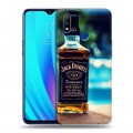Дизайнерский силиконовый с усиленными углами чехол для Realme 3 Pro Jack Daniels