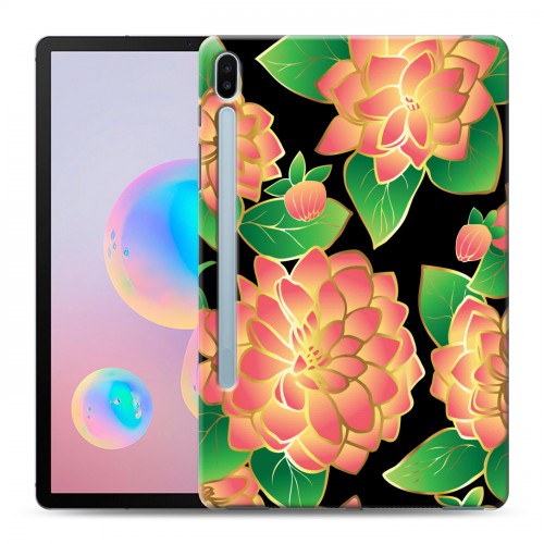 Дизайнерский силиконовый чехол для Samsung Galaxy Tab S6 Люксовые цветы