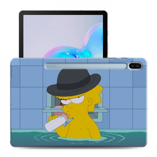 Дизайнерский силиконовый с усиленными углами чехол для Samsung Galaxy Tab S6 Симпсоны