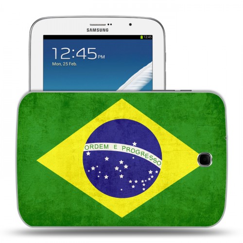 Дизайнерский силиконовый чехол для Samsung Galaxy Note 8.0 флаг Бразилии