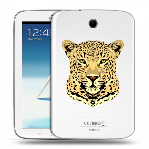 Дизайнерский силиконовый чехол для Samsung Galaxy Note 8.0 Прозрачные леопарды