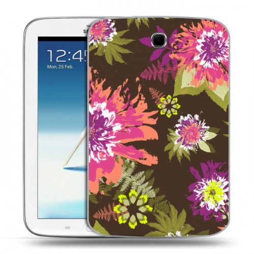 Дизайнерский силиконовый чехол для Samsung Galaxy Note 8.0 Цветочные паттерны