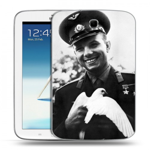 Дизайнерский силиконовый чехол для Samsung Galaxy Note 8.0 Юрий Гагарин