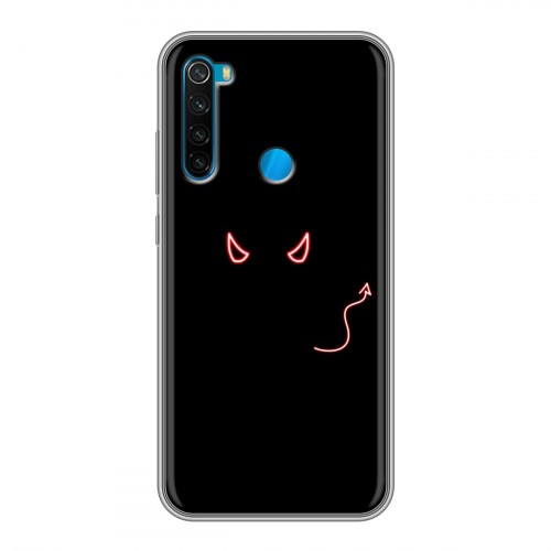Дизайнерский силиконовый чехол для Xiaomi RedMi Note 8 Минимализм на черном