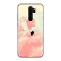 Дизайнерский силиконовый чехол для Xiaomi RedMi Note 8 Pro Розовые фламинго