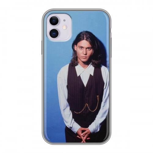 Дизайнерский силиконовый чехол для Iphone 11 Джонни Депп