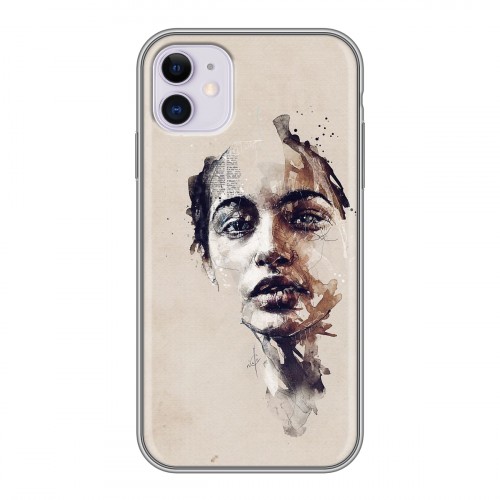 Дизайнерский силиконовый чехол для Iphone 11 Портреты мазками
