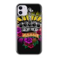 Дизайнерский силиконовый чехол для Iphone 11 Панк корона