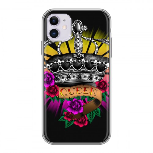 Дизайнерский силиконовый чехол для Iphone 11 Панк корона