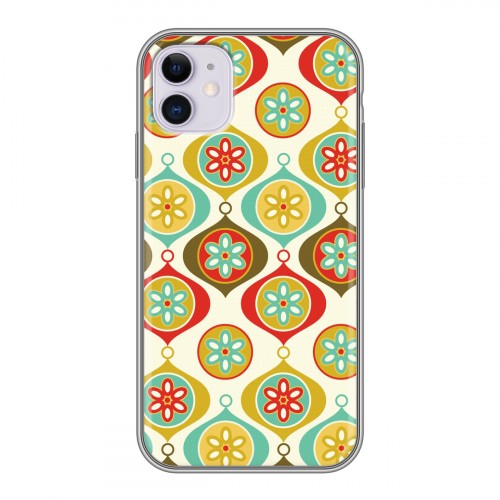 Дизайнерский силиконовый чехол для Iphone 11 Ретро Рождество