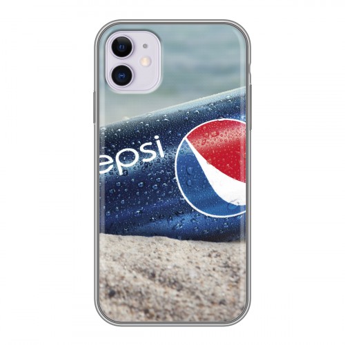 Дизайнерский силиконовый чехол для Iphone 11 Pepsi