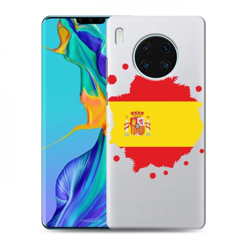 Полупрозрачный дизайнерский пластиковый чехол для Huawei Mate 30 Pro флаг Испании