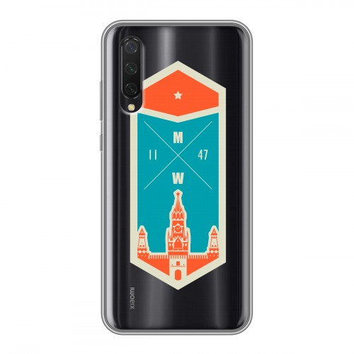 Полупрозрачный дизайнерский силиконовый с усиленными углами чехол для Xiaomi Mi 9 Lite Москва