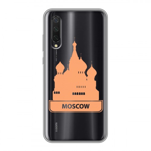 Полупрозрачный дизайнерский силиконовый чехол для Xiaomi Mi 9 Lite Прозрачные города России