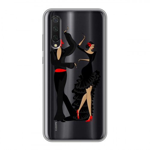 Полупрозрачный дизайнерский силиконовый чехол для Xiaomi Mi 9 Lite Прозрачные танцоры 