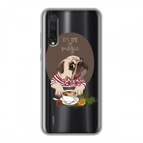 Полупрозрачный дизайнерский силиконовый чехол для Xiaomi Mi 9 Lite Прозрачные щенки