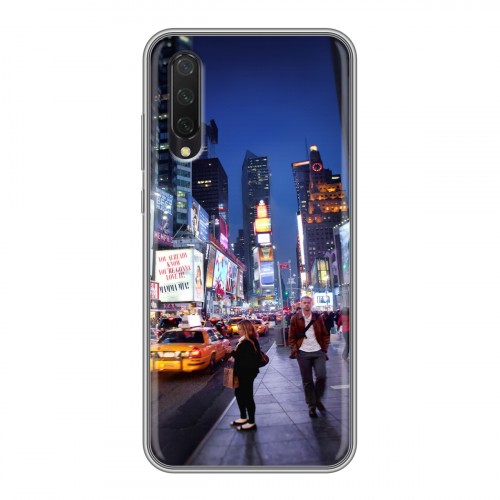 Дизайнерский силиконовый с усиленными углами чехол для Xiaomi Mi 9 Lite Нью-Йорк