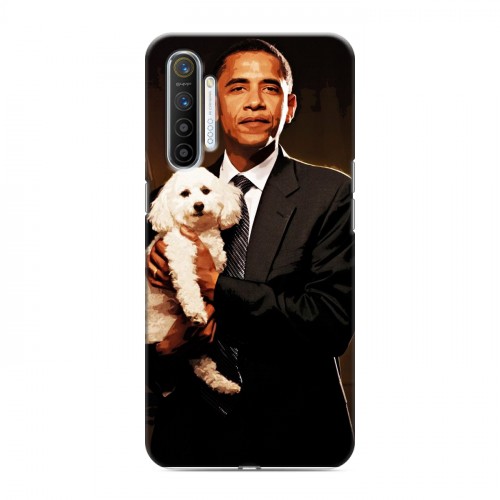 Дизайнерский силиконовый с усиленными углами чехол для Realme XT Барак Обама