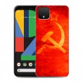 Дизайнерский пластиковый чехол для Google Pixel 4 Флаг СССР 