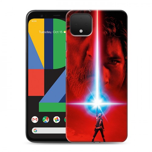 Дизайнерский пластиковый чехол для Google Pixel 4 Star Wars : The Last Jedi