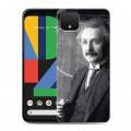 Дизайнерский пластиковый чехол для Google Pixel 4 Альберт Эйнштейн