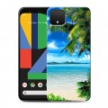 Дизайнерский пластиковый чехол для Google Pixel 4 Пляж