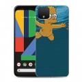Дизайнерский пластиковый чехол для Google Pixel 4 XL Симпсоны