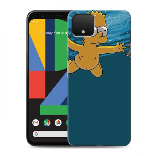 Дизайнерский пластиковый чехол для Google Pixel 4 XL Симпсоны