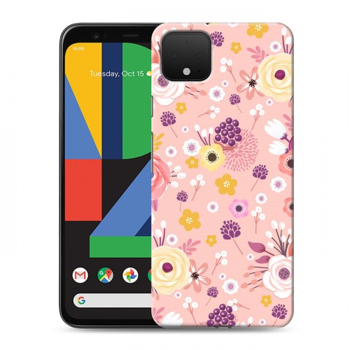 Дизайнерский пластиковый чехол для Google Pixel 4 XL Причудливые цветы
