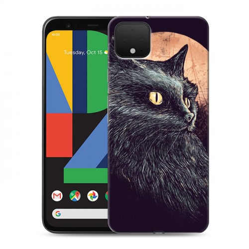Дизайнерский пластиковый чехол для Google Pixel 4 XL Мистические кошки