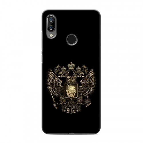 Дизайнерский силиконовый чехол для BQ 6040L Magic герб России золотой