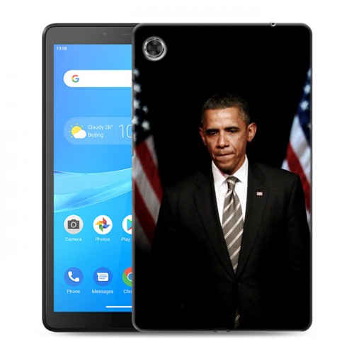 Дизайнерский силиконовый чехол для Lenovo Tab M7 Барак Обама
