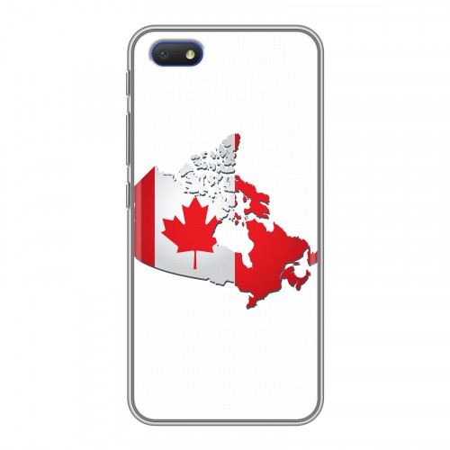 Дизайнерский пластиковый чехол для Alcatel 1V (2019) Флаг Канады