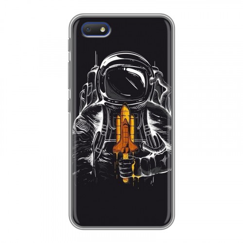 Дизайнерский пластиковый чехол для Alcatel 1V (2019) Космонавт