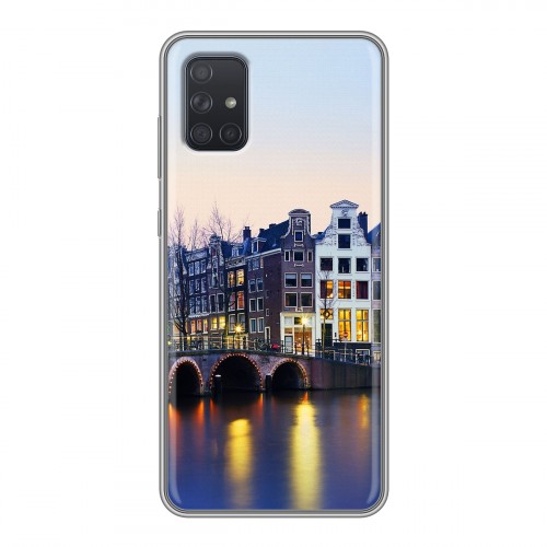 Дизайнерский силиконовый чехол для Samsung Galaxy A71 амстердам