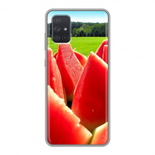 Дизайнерский силиконовый чехол для Samsung Galaxy A71 Арбузы