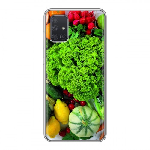 Дизайнерский силиконовый чехол для Samsung Galaxy A71 Овощи
