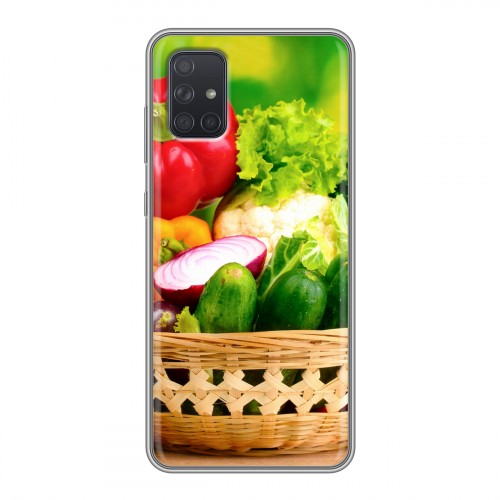 Дизайнерский силиконовый чехол для Samsung Galaxy A71 Овощи